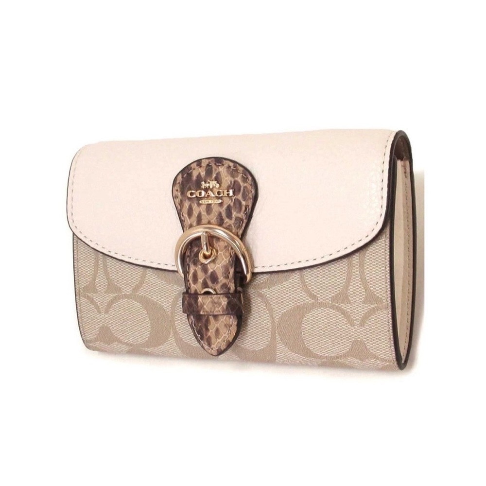 Coach NWT Kleo Light Khaki Cream Multi Wallet - Picture 2 of 15